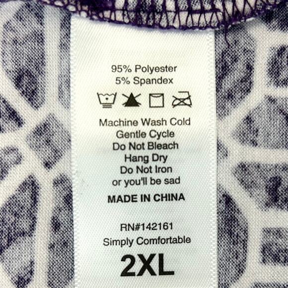 Lularoe Michelle Purple Geometric Wrap Dress NWT - Picture 8 of 8